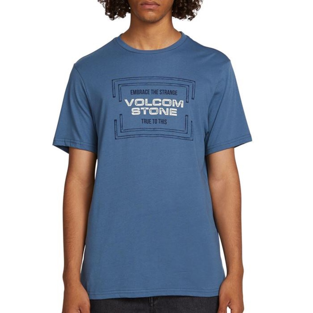 Volcom Mens Stone Embrace Logo Tee Indigo
